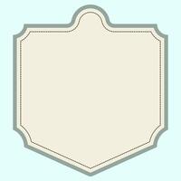 Vintage label with dashed line for advertising badge and tag vector