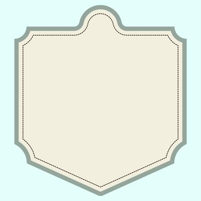Vintage label with dashed line for advertising badge and tag