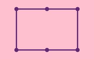 Rectangle frame isolated on pink background vector