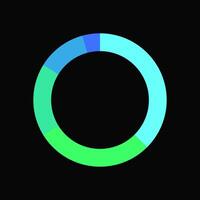 Five part circle chart for infographic vector