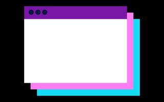 Browser window frame isolated on dark background vector