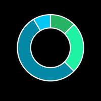 Four part circle chart for infographic vector