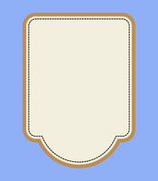Retro label with dashed line for advertising badge and tag vector