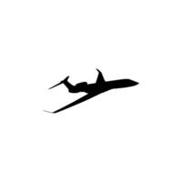 Silhouette of the Private Jet, Aircraft, Aeroplane. Flat Style, can use for Logo Gram, Pictogram, Apps, Website, or Graphic Design Element vector