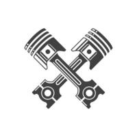 Automotive piston workshop logo design modern badge style custom car service engine tune up logo. vector