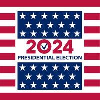 USA election 2024 banner. Vote poster template. vector