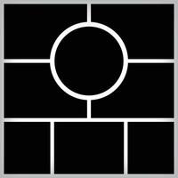 Stencil composition collage template for square photos. design and grid for photos. Simple trendy geometric design on white background vector