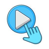 illustration of play button click vector