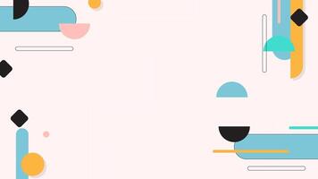 Abstract geometric shape background in flat style vector