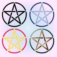 pentagram symbol for occult themes. vector