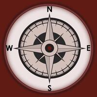 vintage compass with dotted pattern vector