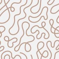 Fluid Lines Brown Seamless Pattern vector