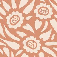 Elegant Floral Seamless Pattern in boho style vector