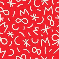 Christmas Abstract Doodle Seamless Pattern vector