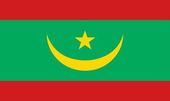 Mauritania flag national material design vector