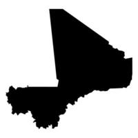 Silhouette of a Mali Country land Map vector