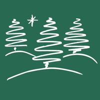 Hand drawn Christmas trees patterns It features festive designs. vector