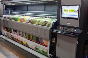 Large format printing machine in operation photo
