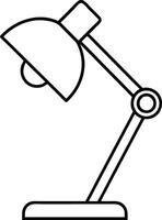 black and white drawing of a lamp vector