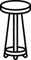 black and white drawing of a table vector