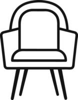 a chair icon on a white background vector