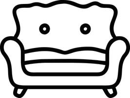 a black and white drawing of a couch vector