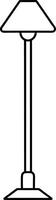 white drawing of a lamp and a black vector