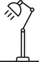 illustration of a lamp a black and white vector