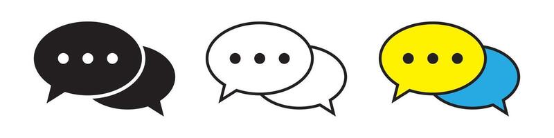 Chat icon. Talk bubble speech icon. Dialogue balloon icon. vector
