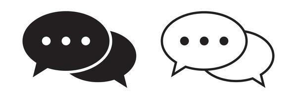 Chat icon. Talk speech bubble icon. vector