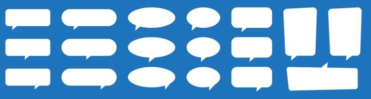Blank empty speech bubbles. Speak bubble balloon, cartoon chatting box, message box. vector