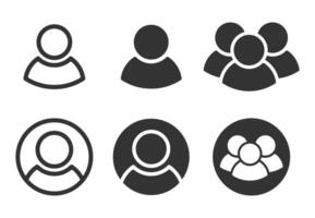 User profile login or access authentication icon collection vector