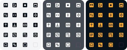Developer icon set including Css, java, python coding dashboard collection vector