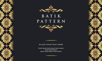 Batik floral Javanese Ornamental pattern elements and embellishments for frame vector