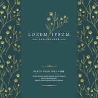 Elegant Floral Frame Background Template vector