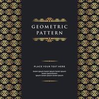 geometric frame border vintage ornament invitation greeting card template vector