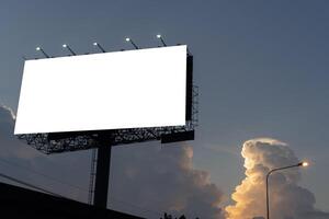 Blank billboard with city view background. Blank billboard in the street. large billboards near photo