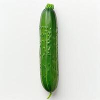 a cucumber that is on a white surface photo