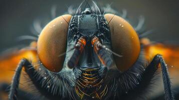 a high resolution close-up photograph of an insect, photo