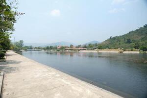 Walkway floodgate area in Khun Dan Prakan Chon Dam. photo