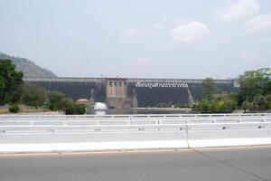 Khun Dan Prakan Chon Dam in summer season. photo