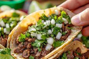 Mexican Street Tacos with Carne Asada and Lime photo