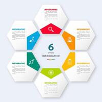 modern infographic hexagon shape vector