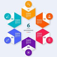 6 option infographic vector