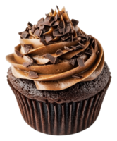 Chocolate cupcake with chocolate frosting png