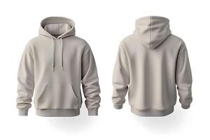 plain hoodie template mockup front and back view photo