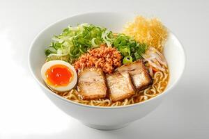 isolated a bowl of delicious ramen photo