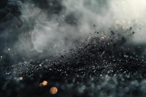 Mystic Obsidian Dust Shards With Black Glowing Particles photo