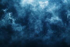 Ethereal Navy Dust with Dramatic Smoke Swirls in Dark photo
