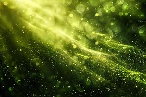 Radiant Lime Dust Glow with Sparkling Light Effects photo